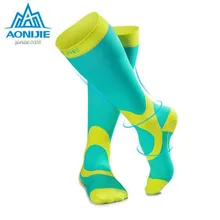 AONIJIE Для женщин Для мужчин ноги Поддержка стрейч открытый Спортивные носки колено высокие марафон Носки для девочек Пеший Туризм Бег гольфы
