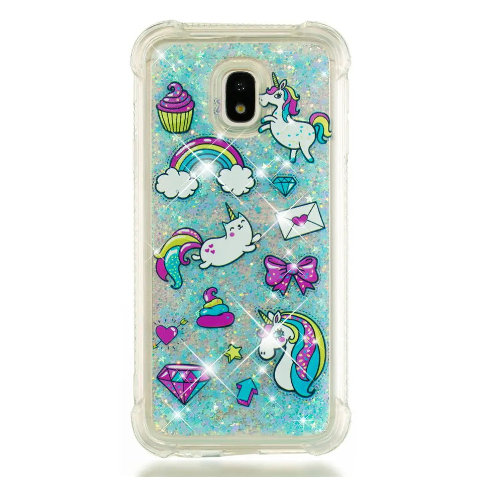 Anti Courier Horse Чехол для телефона с сердечком для samsung Galaxy J3, J5, J7, J2Pro, A3, A5,, жидкий Блестящий Мягкий чехол на заднюю панель, блестящий чехол P03G - Цвет: Anti Courier Horse