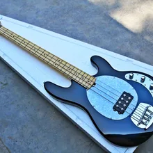 Высокое качество FDMB-7004 голубого цвета металла белая пластина твердое тело активный звукосниматель 4 строки music man бас