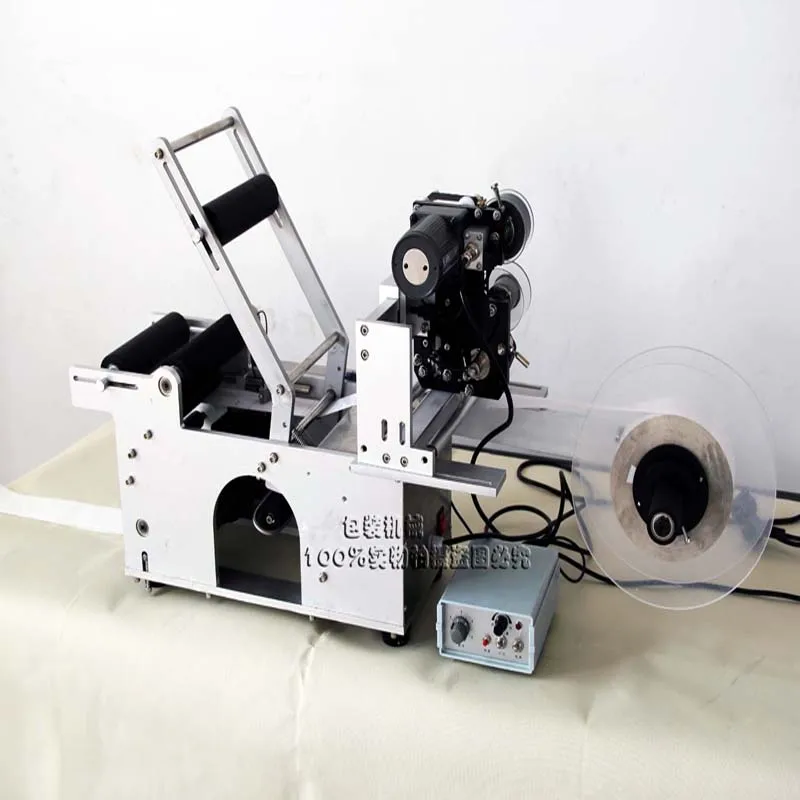 

1PC LT-50D Semi-Automatic Round Bottle Labeling Machine Labeler With Date Printer Round Bottle Label Printing Machine 220V