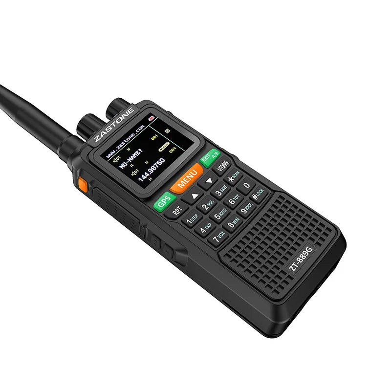 ZASTONE 889G gps SOS рация 10 Вт 3000mAh VHF радио 134-174Mhz UHF 400-520Mhz 999CH радио приемопередатчик портативный telsiz