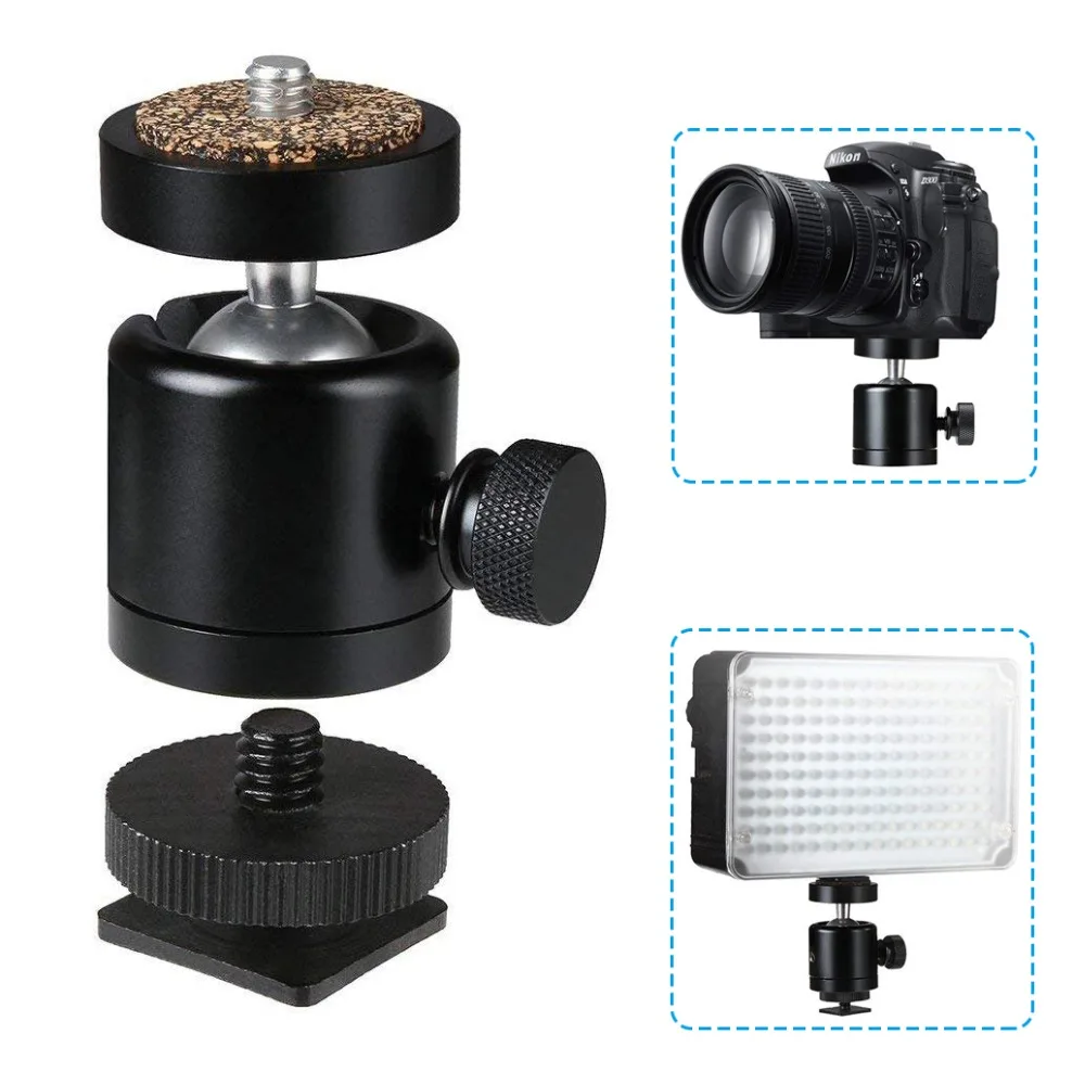 

Universal 360 Degree Rotating Ballhead Ball head Tripod Hot 1/4" Screw Mount Bracket for DSLR Camera Accessories
