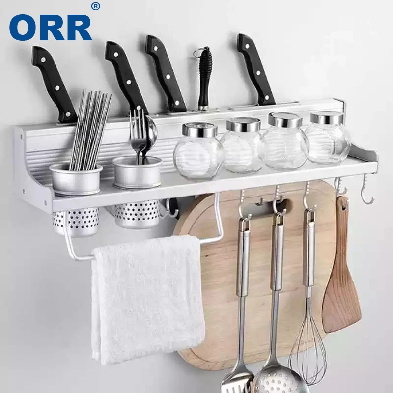 Wall mounted Kitchen Rack storage Free shipping Multifuncional shelf space aluminium ORR Wall mounted Kitchen Rack storage Free shipping Multifuncional shelf space aluminium ORR