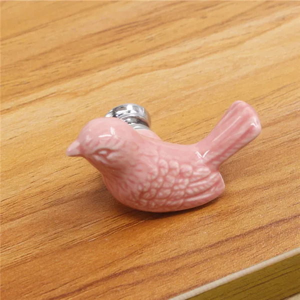 32 мм Красочные керамика Птица ручки шкафа двери тянуть ручки Шкаф ящика Ручка для гардероба - Цвет: A
