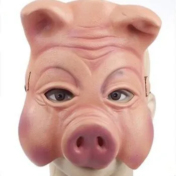 

Halloween Horrible Scary Latex Pig Full Face Mask Latex Masks Masquerade Party Cosplay Props Christmas Carnival