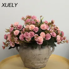 11 Heads artificial flowers carnation bouquet DIY home wedding decor fake flower Mother's Day Teacher's Day gift desk Potted