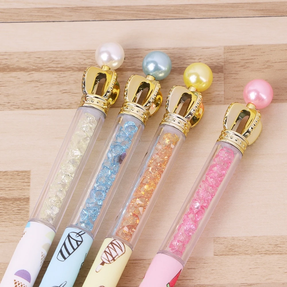

3Pcs Cool Summer Crown Erasable Gel Pen Writing Signing Pen School Office Supply