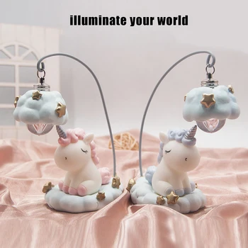 

LED Night Light Cartoon Unicorn Lamp Luminaria Baby Nursery Night Lamp Unicorn Toy Dolls For Baby Kids Gift Home Decoration