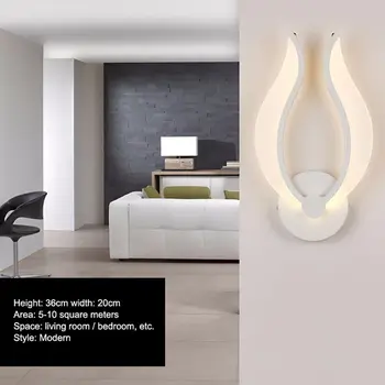 

LED Light Modern Wall Lamp Acrylic Sconce 10W AC90-260V Indoor Bathroom Bedroom Living Room Hallway Art Decoration