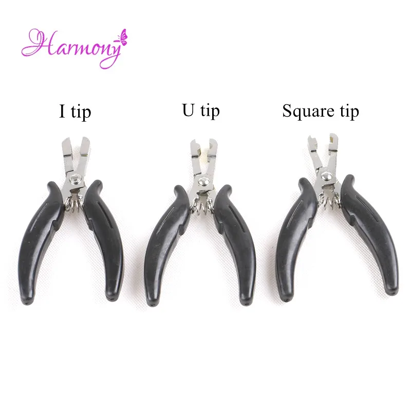 3pcs U-shaped I and flat Tip Plier for Micro Rings Human Hair Extensions Stainless Steel Hair Extension Tools