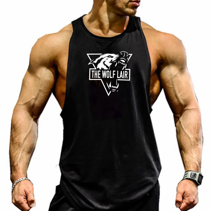

Brand Gyms Clothing Fitness Men Tank Top Canotta Bodybuilding Stringer Tanktop Workout Singlet Sleeveless Shirt