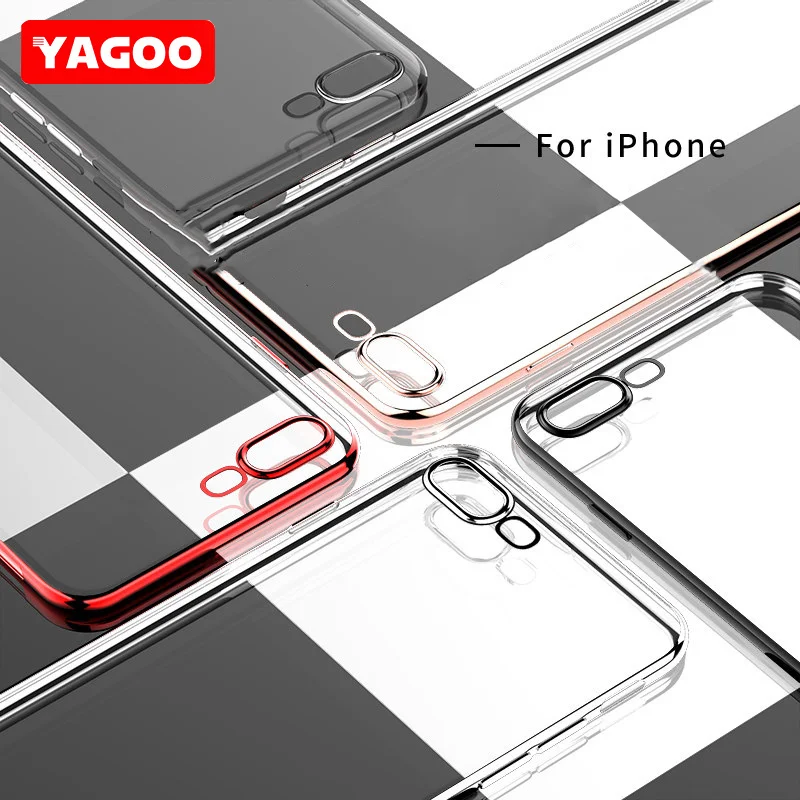 For iphone 7 plus case for iphone7 transparent luxury silicone soft back cover 360 shell ultra thin protective yagoo |