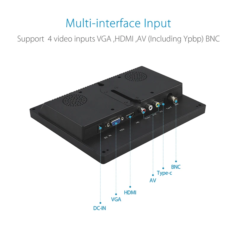 EYOYO S801C 8 "дюймов ips ЖК-дисплей 4:3 монитор VGA, разъем BNC HDMI Ypbpr с встроенными динамиками для ПК DVR видеонаблюдения Survillance