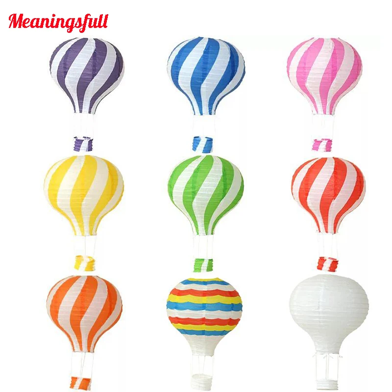 

5pcs/lot 12'' 30cm White Hot Air Balloon Paper Lanterns 17 Colors For Wedding Party Kids Bithday Baby Shower Window Decoration