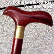 Высококачественная деревянная трость, подлинный натуральный лобовое Красное сандаловое дерево Индии, палисандр, трость для альпинизма на открытом воздухе