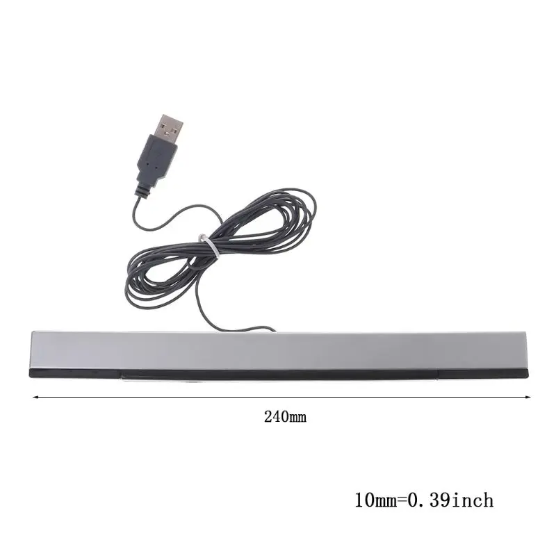 

Wii Sensor Bar Wired Receivers IR Signal Ray USB Plug Replacement for Nitendo Remote
