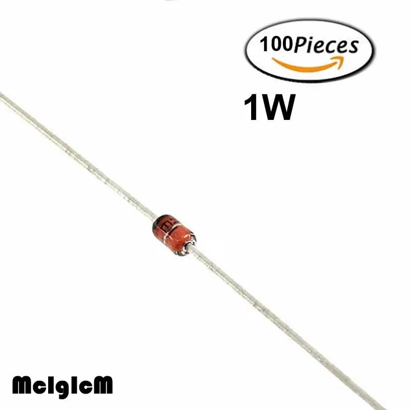 Диод Зенера MCIGICM 100 шт. 1 Вт DO 41 1N4733A 3 6 В 9 4 в 7 5 2 8 10 11 12 В|zener diode|1w zener diode100pcs diode |