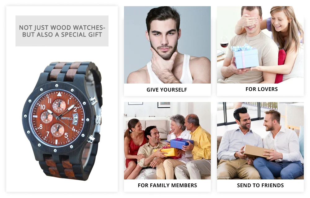BEWELL WOODEN WATCH