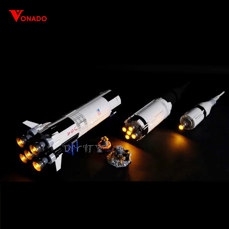 

Led Light For Lego 21309 Creative The Apollo Saturn V Launch Vehicle Building Blocks Compatible 37003 ( light with Battery box)