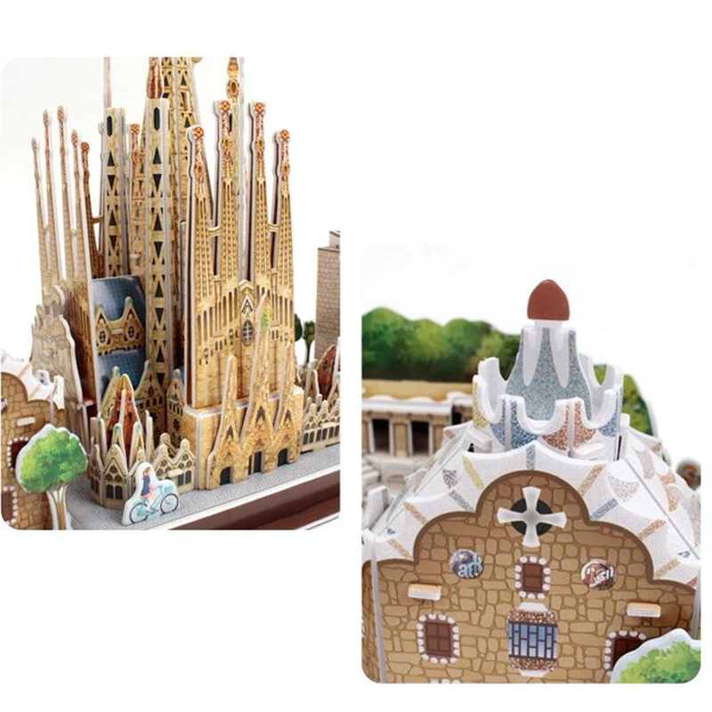 Классический пазл Sagrada Familia Cathedral Барселона Испания Empire State Puzzle Кирпич игрушки масштабные стильные модели наборы мировое строительство