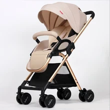 Складная коляска для детей от 0 до 3 лет с высоким пейзажем, детская коляска разных цветов на выбор, четыре колеса с амортизацией