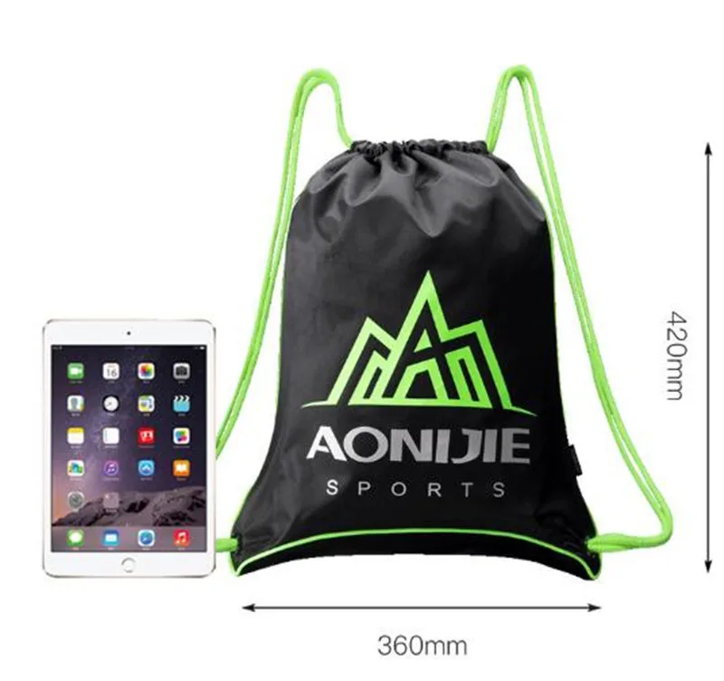 AONIJIE Outdoor Women Men Nylon Waterproof Ultralight Backpack Soccer Basketball Bag Drawstring Hunting Hiking Gym Bag