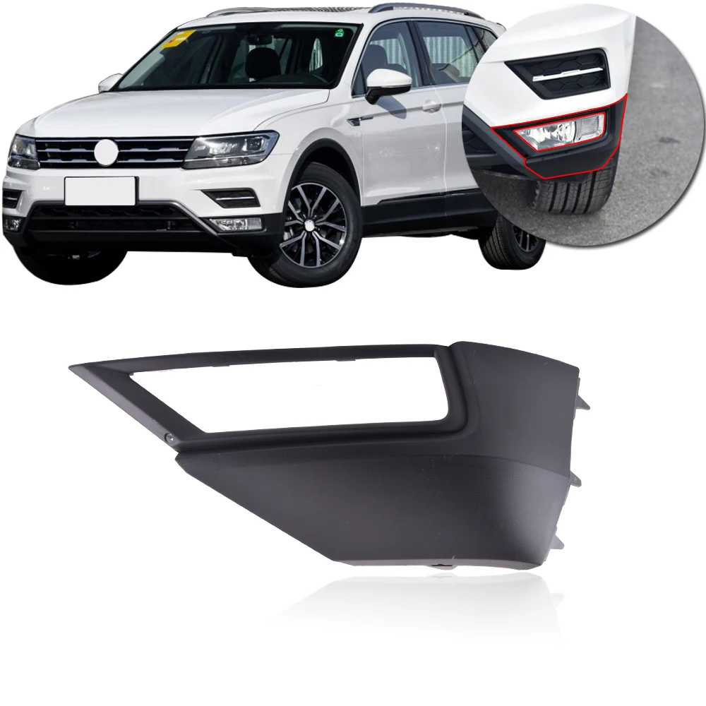 

CAPQX High Quality Front Bumper Fog light cover For VW Tiguan 2017 Fog Lamp cap Foglight Frame foglamp Shell Housing