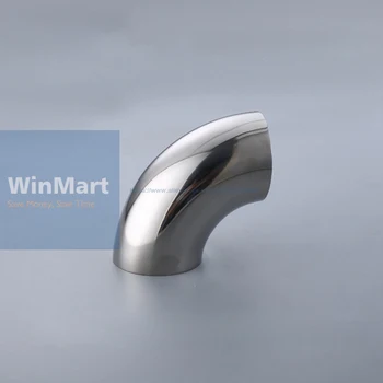 

3.5" 89mm Pipe O/D 304 Stainless Steel Sanitary Butt Weld 90 Degree Elbow Bend Pipe Fitting For homebew