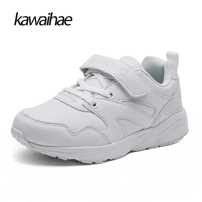 

2017 Leather Boys Shoes Breathable Comfortable Kids Girls Four Seasons Casual Sneakers Children Shoes Kawaihae Brand M76