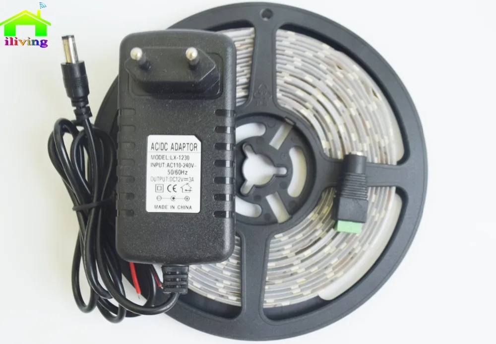 5 м 5630 5730 Водонепроницаемый IP светодиодный ленточный светильник DC12V 60led/м гибкий ленточный светильник ярче, чем 3528 5050 полный набор адаптеров