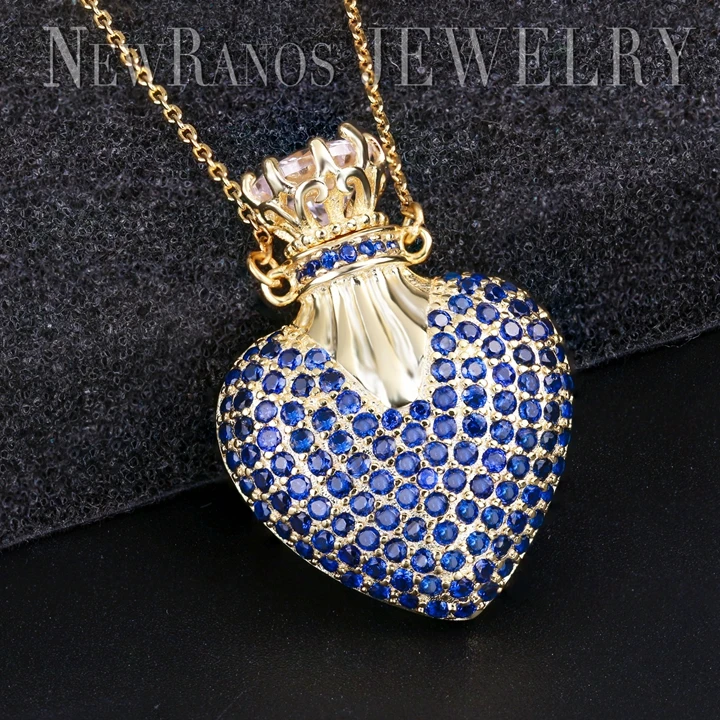 Ожерелье с кулоном в виде сердца, ожерелье с кубическим цирконием, винтажное ожерелье с кулоном, женское модное ювелирное изделие PGY026