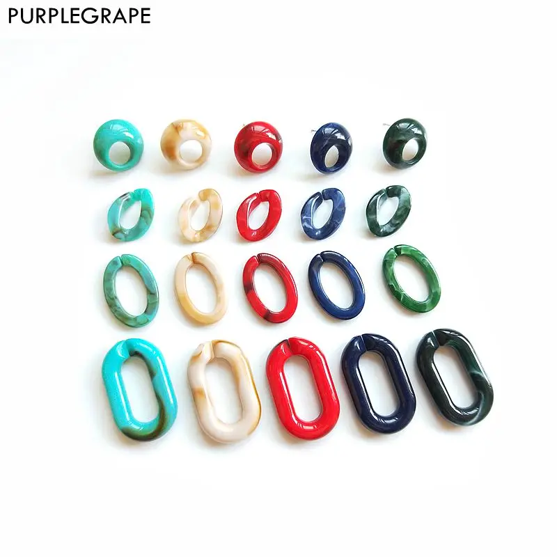 

DIY material resin earrings accessories handmade geometric female pendant marble pattern retro fashion 10 pieces PURPLEGRAPE