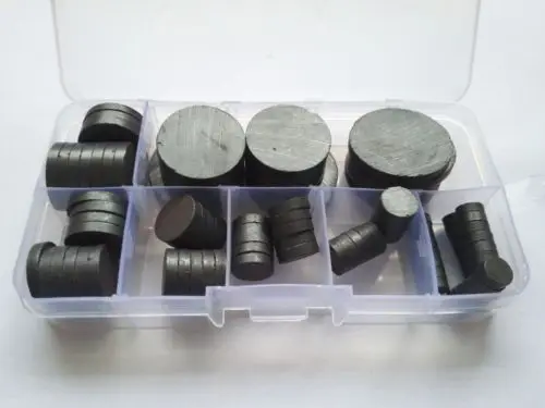 

100PCS 3mm Thickness 8mm-30mm Diameter Ferrite Magnets Round Magnet Diskette