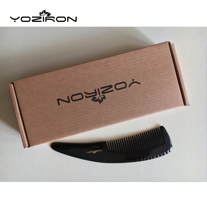 YOZIRON хит продаж натуральный черный рожок буйвола гребни высокое качество и щетки