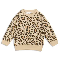 2019 новый фирменный дизайн одежда в европейском стиле детские топы с длинными рукавами для мальчиков и девочек леопардовая модная
