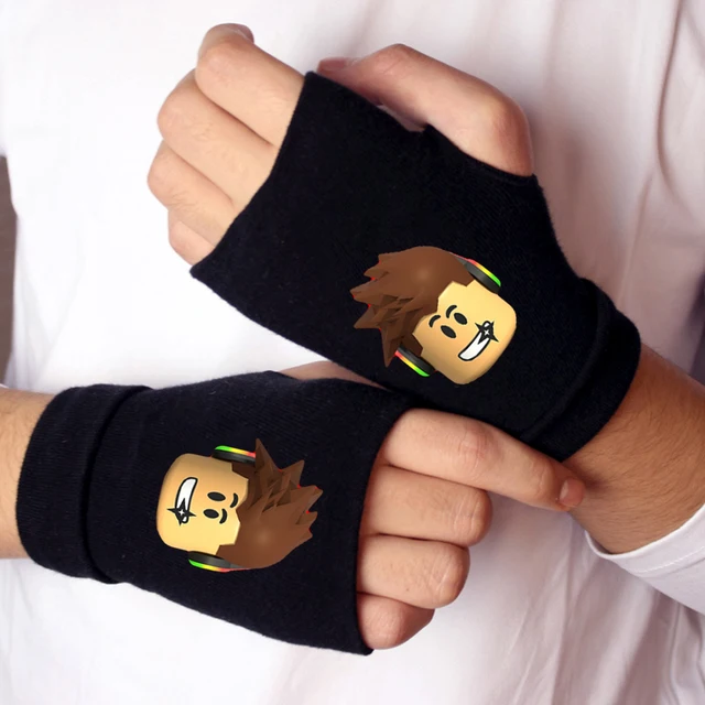 Unisex Game Roblox Figure Knitted Gloves Mittens Winter Warm