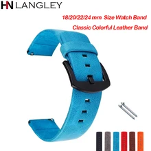 18/20 мм/22 мм/24 мм ремешок для наручных часов цветная Классическая Кожаная Quick Release ремешки для часов для samsung Шестерни s2/s3 Galaxy Watch