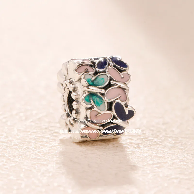 2019 Spring Sterling Silver Butterfly Arrangement With Enamel Clip Charm Fit Original Women Pandora Bracelet DIY Jewelry | Украшения и