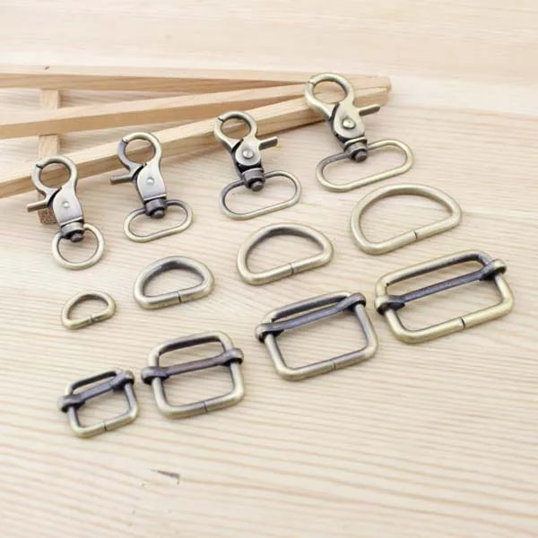 

Bag Parts & Accessories Luggage Bronze Straps buckles Snap hook/Dog,Bag hanger Lobster Clasp D ring 8set/lot