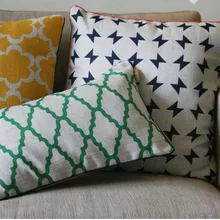 Креативный геометрический Льняной материал Подушка 50 см Большой размер двусторонний домашний Декор диванные подушки