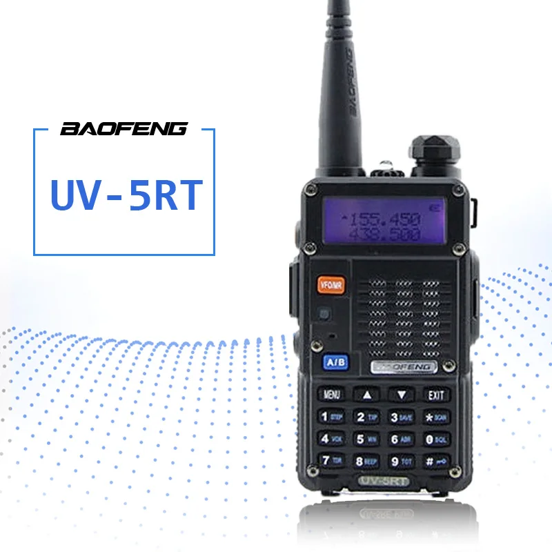 

BAOFENG UV-5RT Walkie Talkie Two Way Radio FM Transceiver Interphone Dual-band DTMF Encoded VOX Alarm LED Flashlight