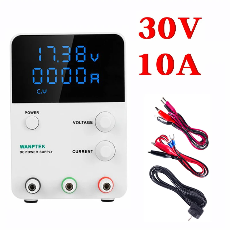 Günstige Geregelte DC Labor Netzteil Einstellbar 30 V 10A 60V Labor Spannung Regler 220 V Stabilisator Schalt Bank Quelle 30 V
