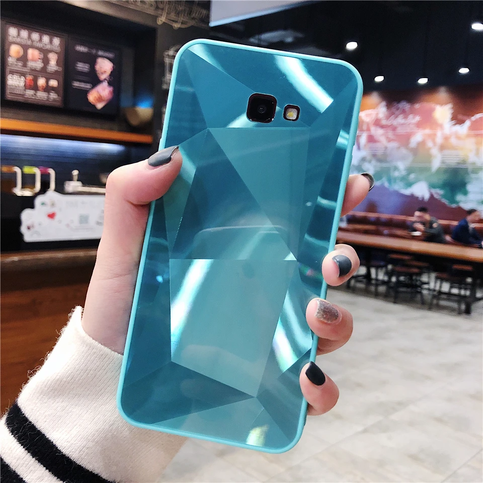 3D чехол сверкающий с блестками для samsung Galaxy J4 J6 плюс A6 A7 A8 A9 2018 крышка Жесткий алмаз