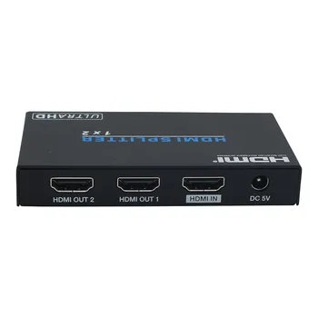

HDCVT 1x2 HDMI 2.0 Splitter 600MHz/18Gbps HDMI splitter 1in2 out Extractor Converter for PC DVD HD Camera 2019