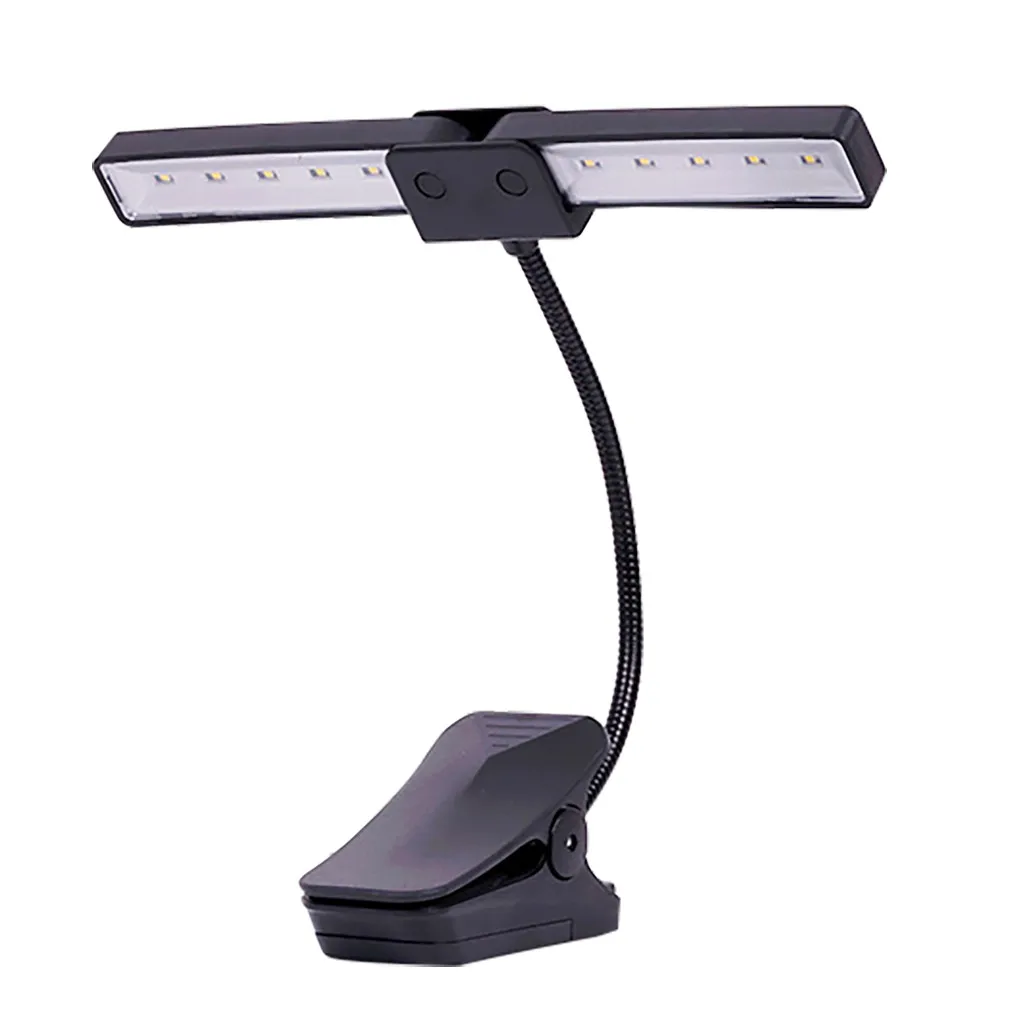 

2019 New Adjustable Neck Portable Clip Music Stand Lamp Reading Light Book Light 10 LED Clip LED Book Light Lamps Reading Book
