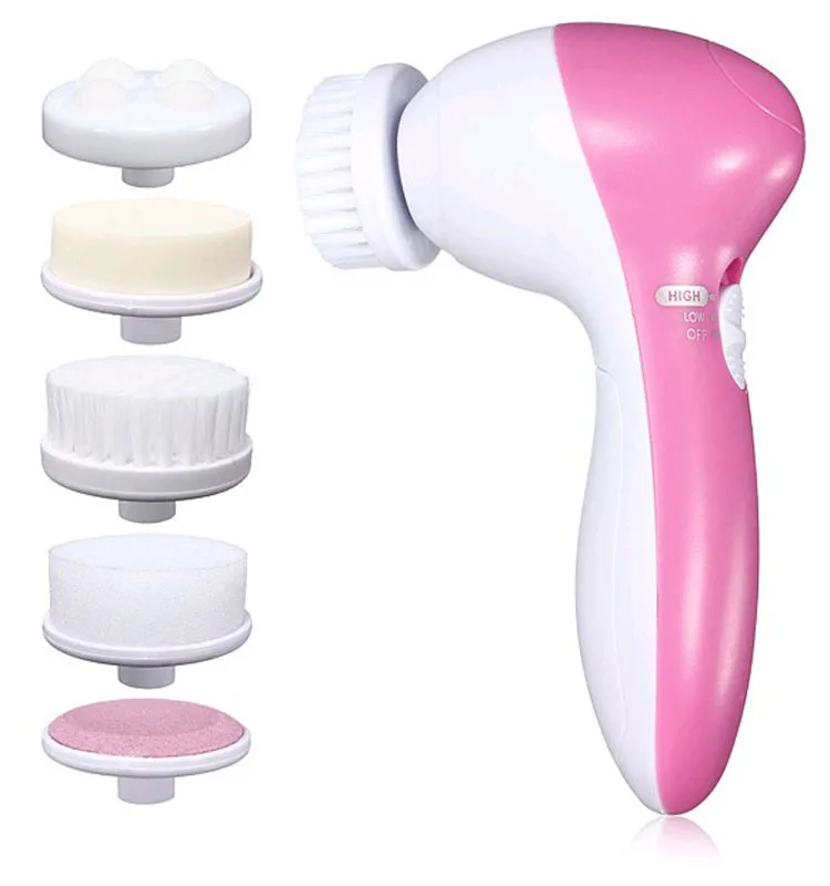 

Portable Machine Body Cleaning Massage Skin Beauty Brush, Multifunctional 5-in-1 Deep-layer Electric Face Massager Face Cleaner
