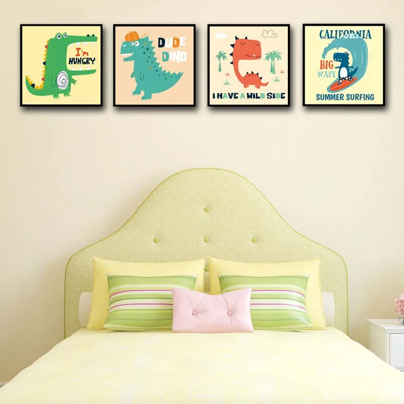 FOOCAMCartoon-Vers-o-Bonito-Animal-Crocodilo-Dinossauro-Monstro-Cartaz-Lona-De-Arte-Moderna-Decora-o-Do (1)
