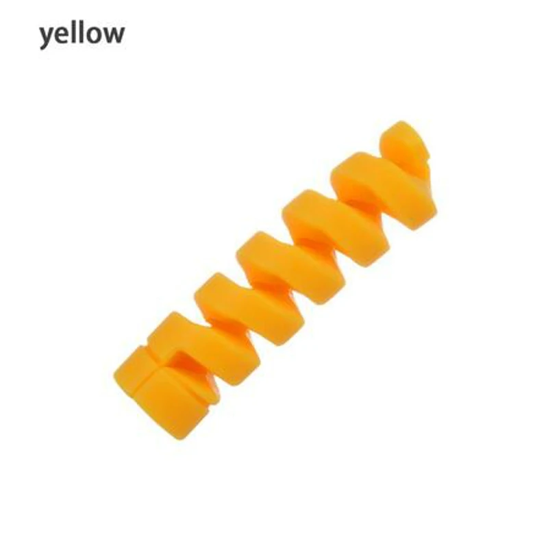 Прекрасный мультфильм зарядное устройство для сматывания кабеля защитный чехол Saver 8 Pin линия передачи данных протектор наушников шнур защиты рукава провода крышка - Цвет: Yellow