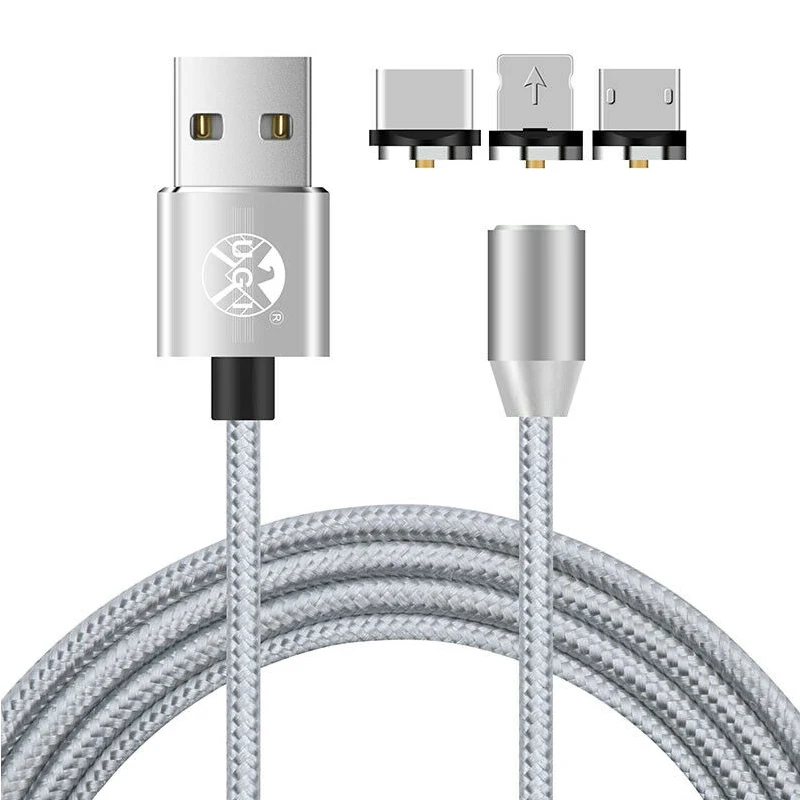 1-3 м 360 ° зарядный кабель Магнитный зарядный разъем Micro USB C для Sumsung Lot