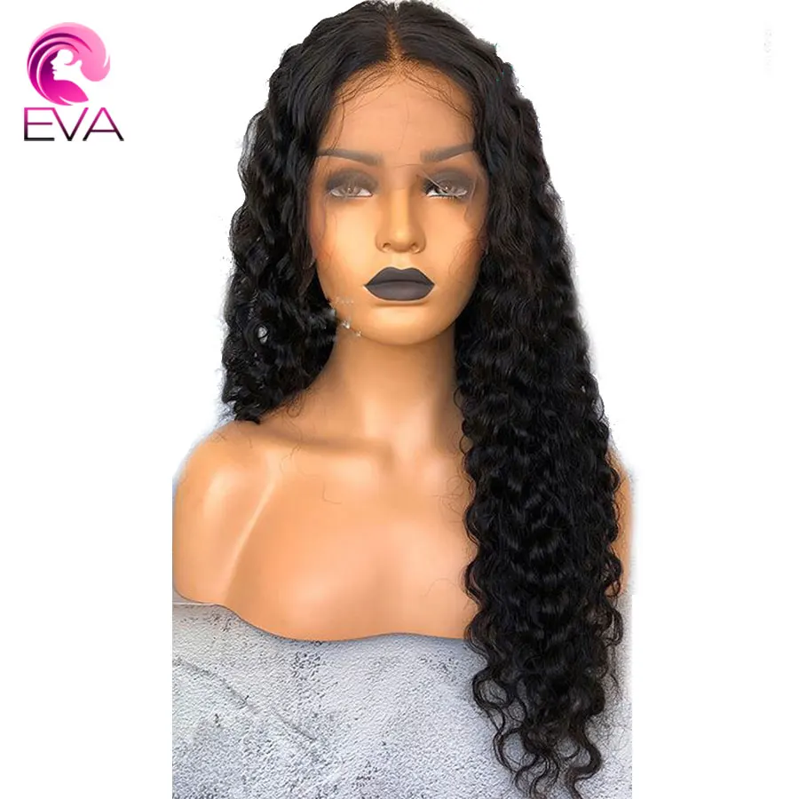 

Eva Hair Pre Plucked Full Lace Human Hair Wigs With Baby Hair Glueless Deep Wave Full Lace Wigs For Women Brazilian Remy Hair